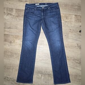 AG Adriano Goldschmied The Ballad Jeans Womens 32R Slim Boot Dark Wash Made USA